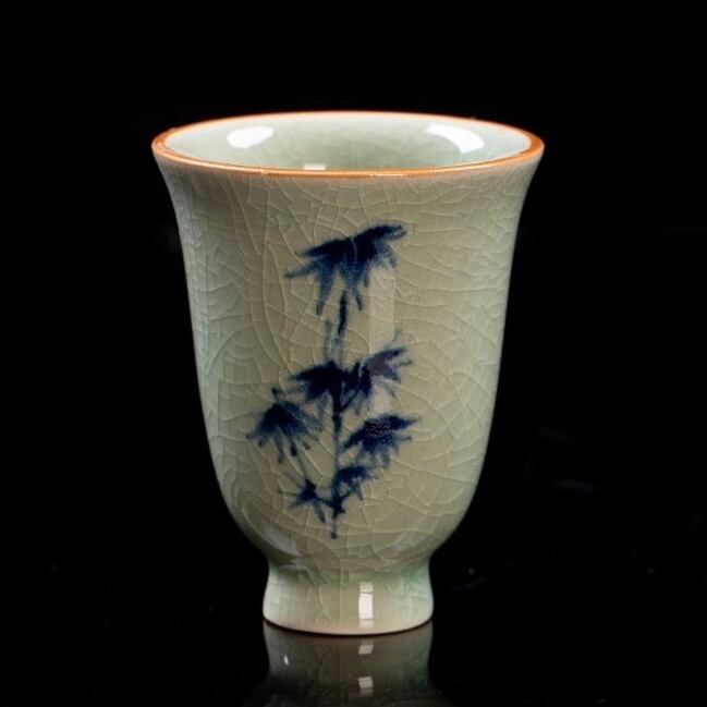 哥窯 陵花 杯 中国古玩 中国美術 唐物 擺件 哥窯 陵花 杯 中国古玩 中国美術 唐物 擺件 哥窯 陵花