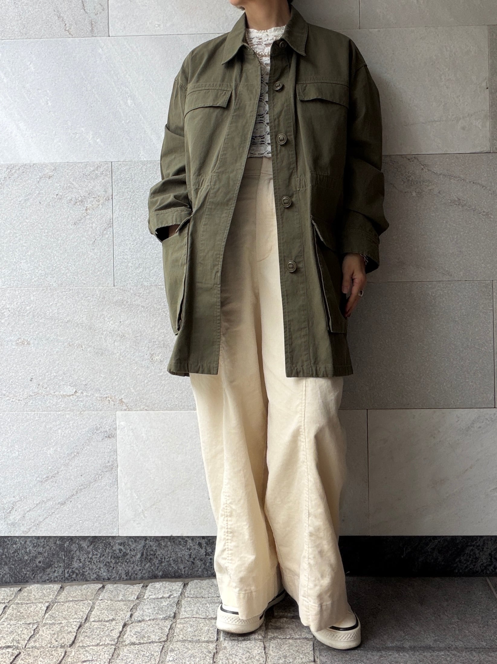 コットンミリタリーブルゾン <troisiemechaco>