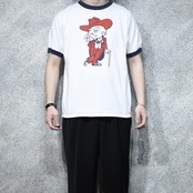 grandpa print ringer tee