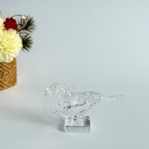 鈴木 俊也　ガラスの干支　駿（クリア）