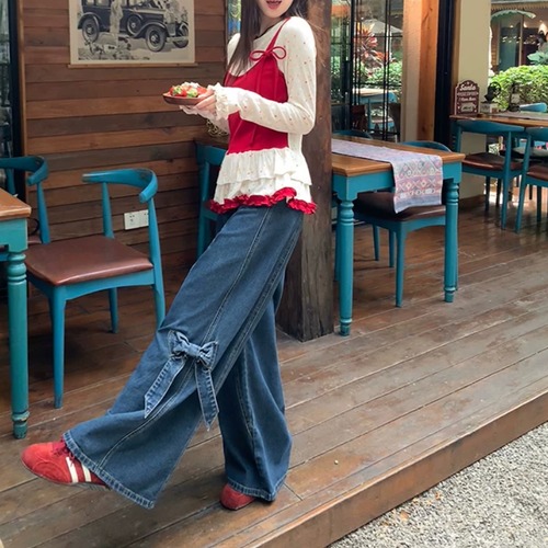 ティアードフリルヘムドッキングフラワートップス ・79100