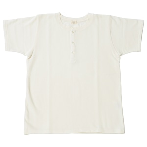 ※アウトレット品 Men's 鹿の子裏毛ﾍﾝﾘｰﾈｯｸｼｬﾂ White 4サイズ №46