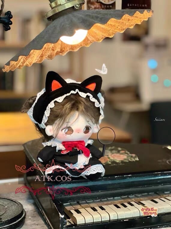 ATK.COS】c2525 20cm ネコミミ 黒猫 ねこ ぬいぐるみ 着せ替え服 ATK.COS】c2525 20cm ネコミミ 黒猫 ねこ ぬいぐるみ 着せ替え服