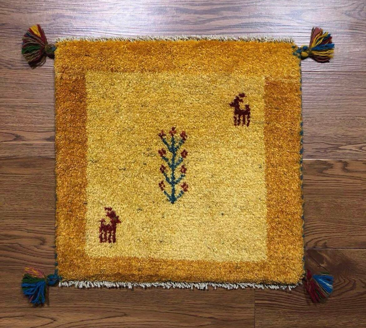 ペルシャギャッベ (ギャベ) チェアマット 椅子の座布団 No.GS-1295