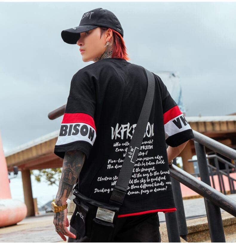 全2色 Tシャツ カットソー プリント カジュアル ストリート 