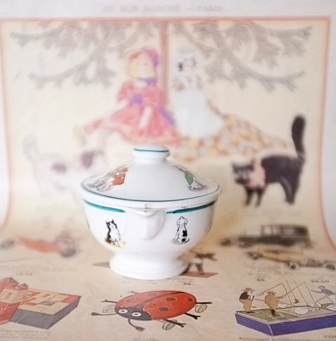Creil et Montereau 子猫と子犬と小鳥と少年少女とスーピエールb ディネット クレイユモントロー