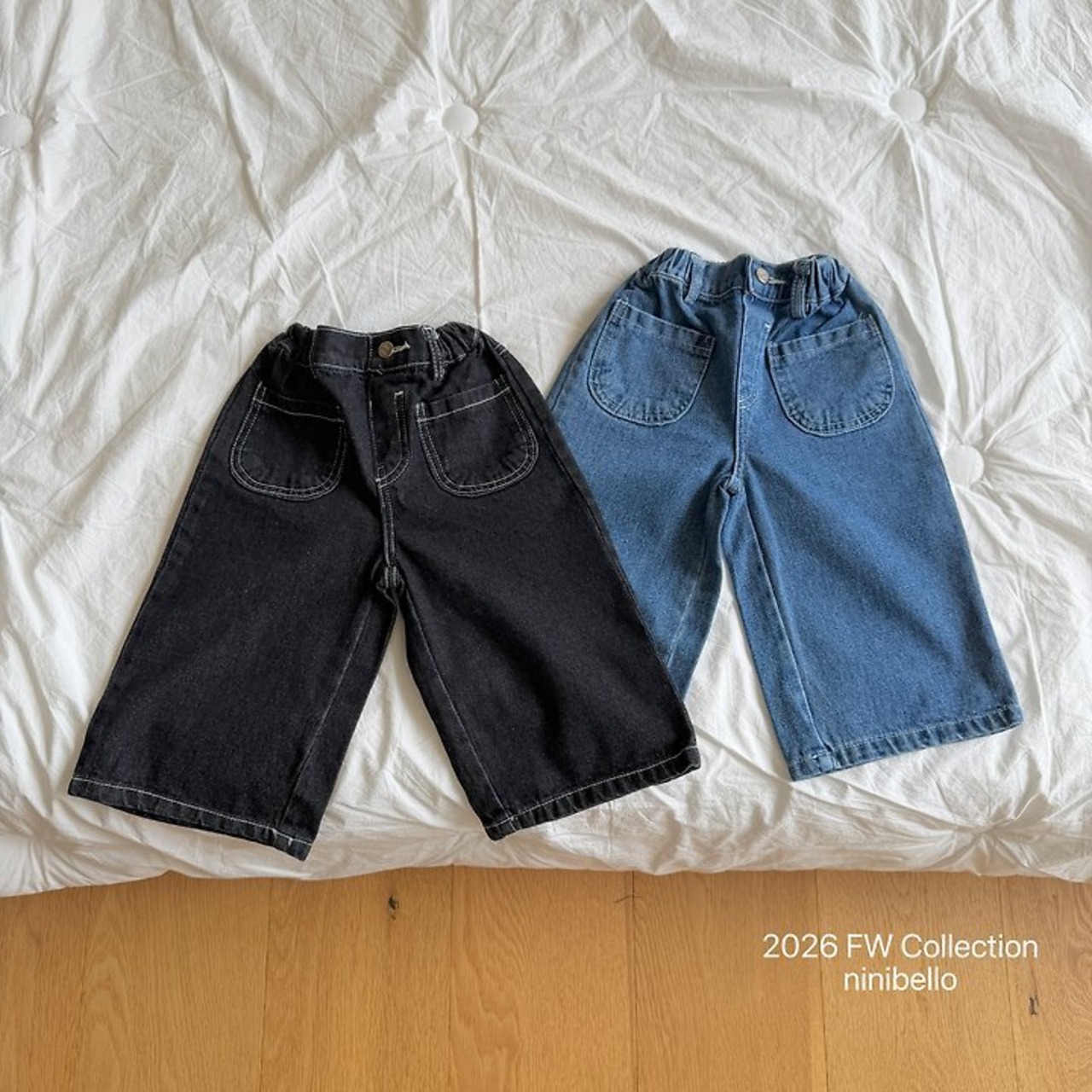 韓国子供服 / ninibello / Penny Pocket Denim Pants  / デニムパンツ *XS~XXL*