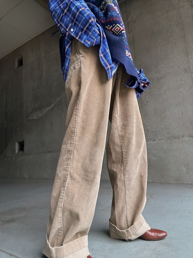 （PT937）90's Old TOMMY HILFIGER 1tac corduroy pants