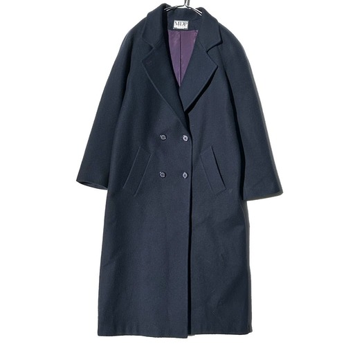 [MDP - Made In USA] Vintage Double Breasted Chesterfield Wool Coat [1980s-] Vintage Double Breasted Coat