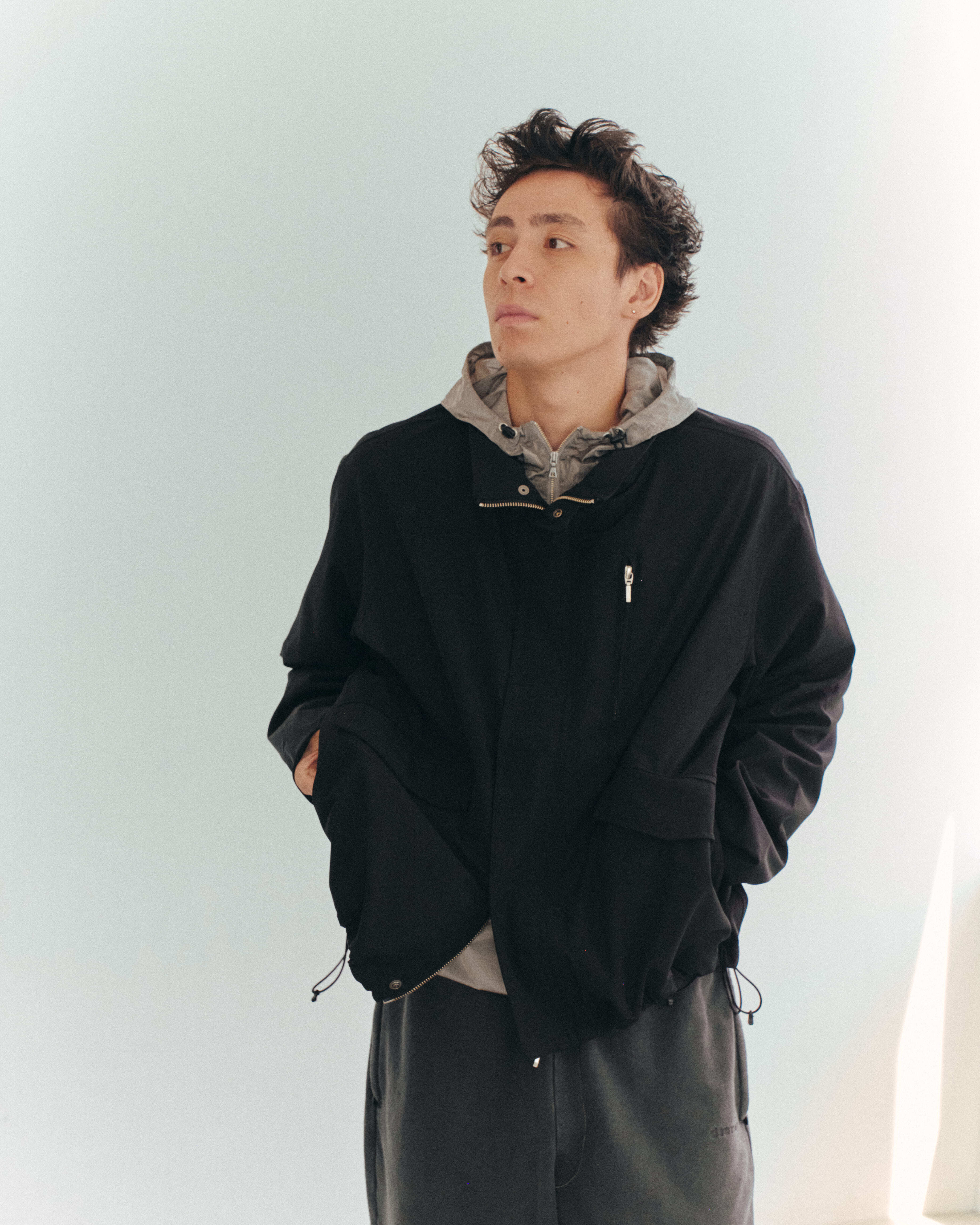 MODERN STAND COLLAR JACKET (BLACK) | CLUB SARCASM
