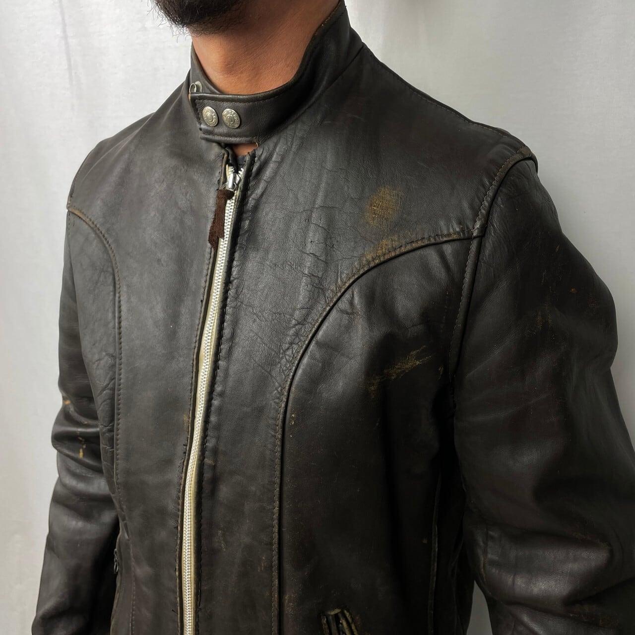70年代 Schott ショット シングルライダースジャケット メンズL相当 