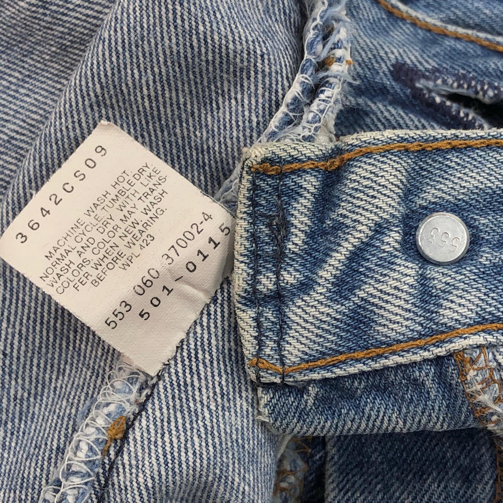 LEVI'S リーバイス 90年代 USA製 501- 0115 ボタン裏 刻印 553 脇割