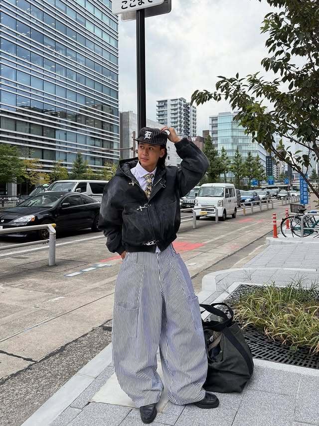 パンツ THEM STUDIO: RAW BAGGY JEANS 即納】【THEM STUDIO】RAW BAGGY JEANS | P3398STORE