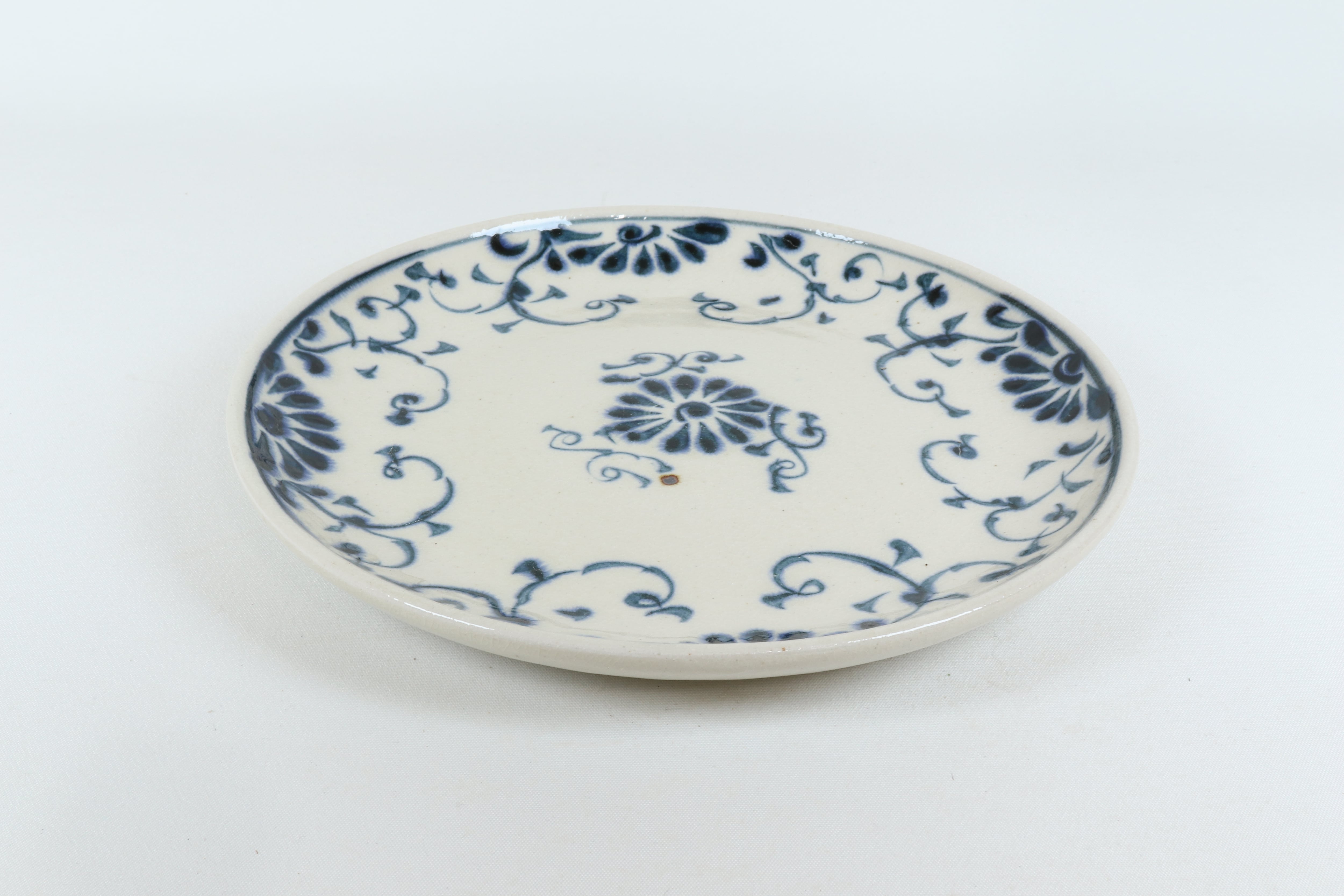 安南 丸7寸皿 花安南【B級品 特価】