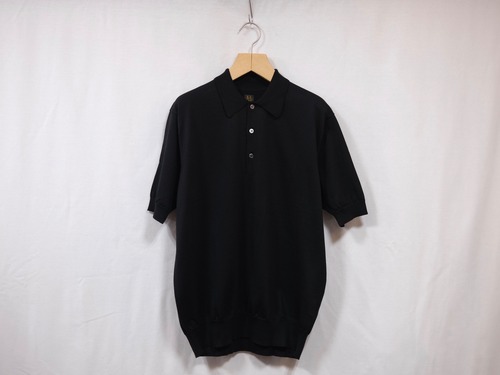 Men’s BATONER” THE SEAISLAND COTTON HIGH GAUGE POLO S/S BLACK”