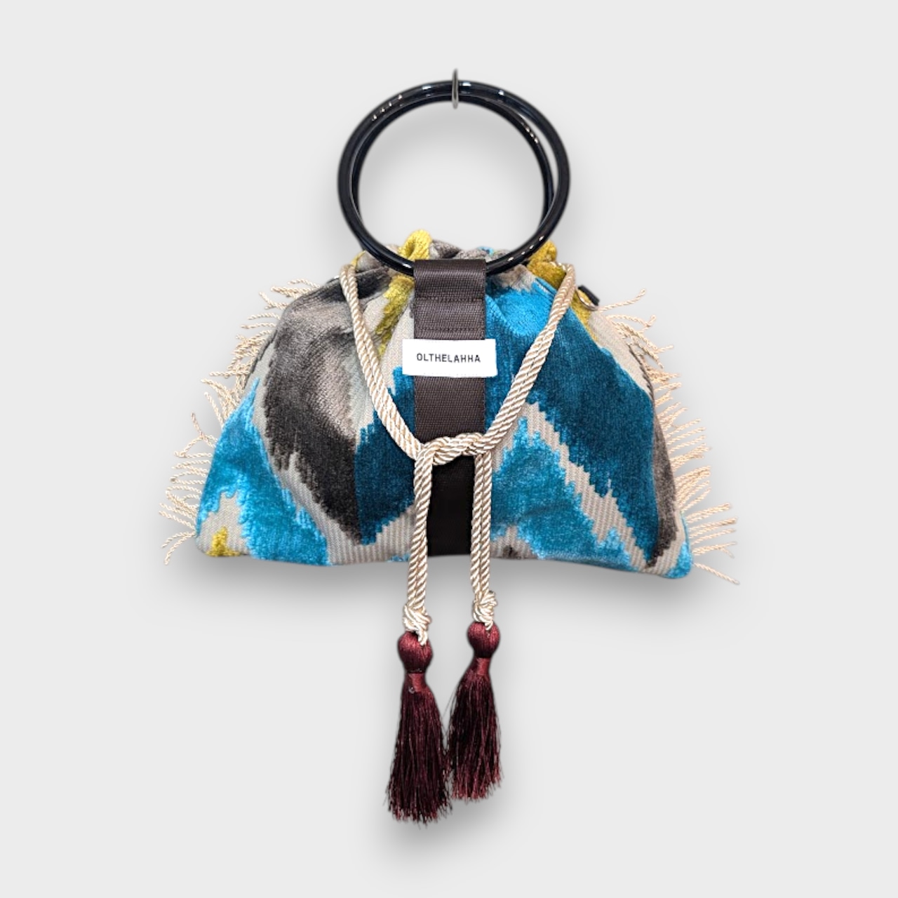 Velvet Art Ring Bag - Brown×lightBrown