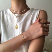 【2way】ゴールド マンテルネックレス