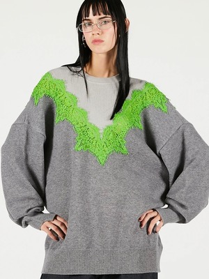 【25AW】PRANK PROJECT プランクプロジェクト / Lace-Line Over-Knit / レースニット