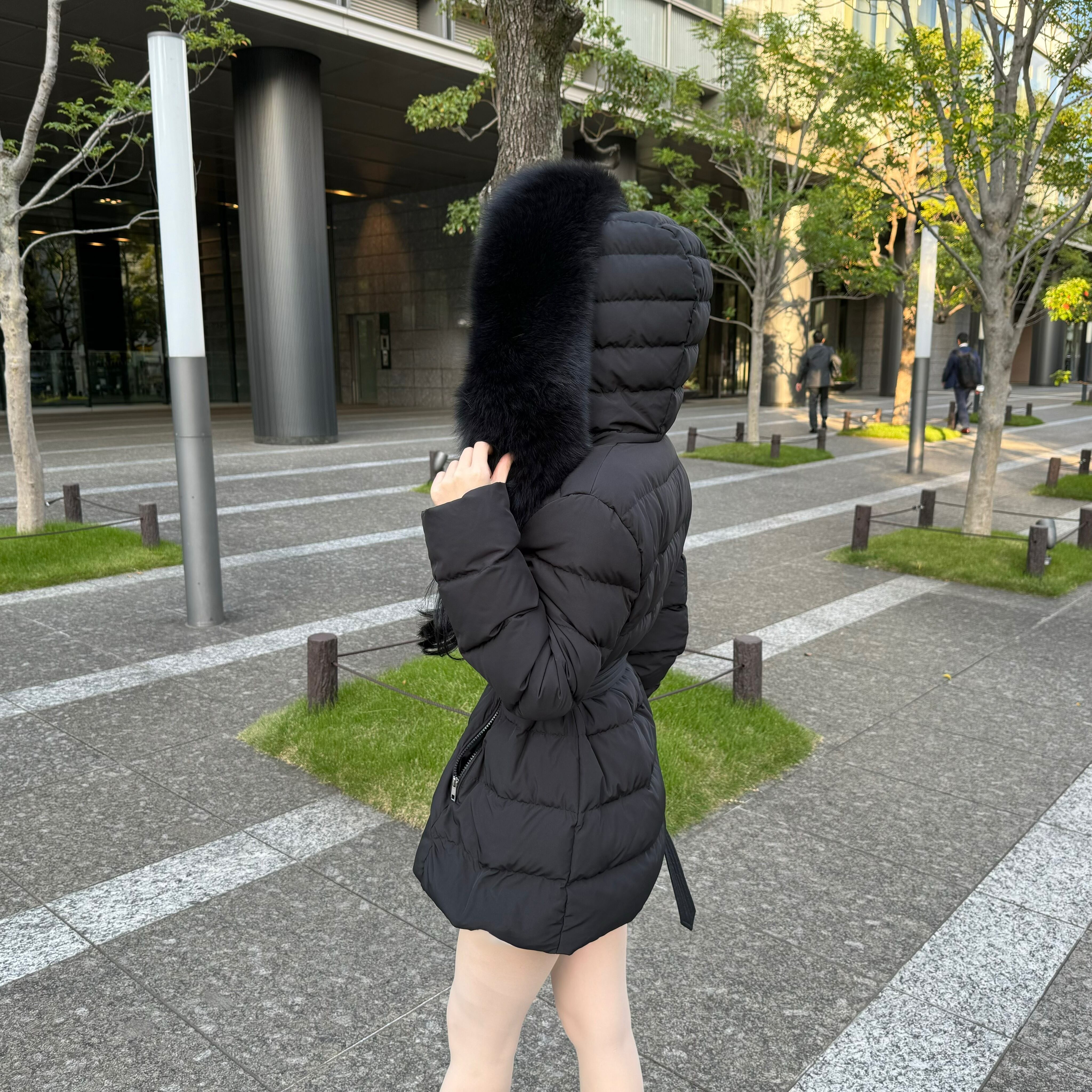 翌日配送】ファーベルトショートダウンコート | LUNA 