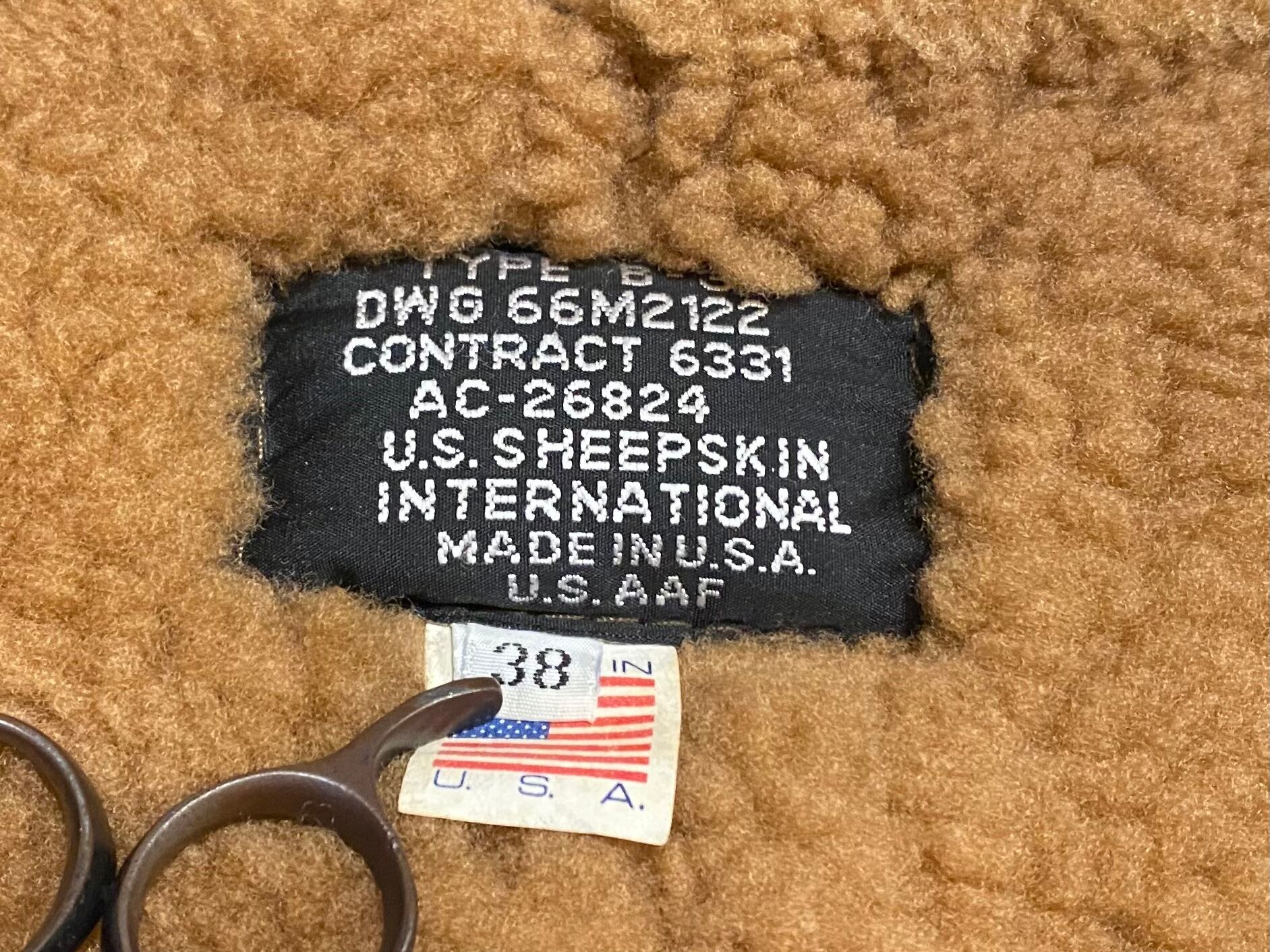 80s US SHEEPSKIN シープスキン B-3 ムートン フライト 80s US SHEEPSKIN シープスキン B-3 ムートン フライト