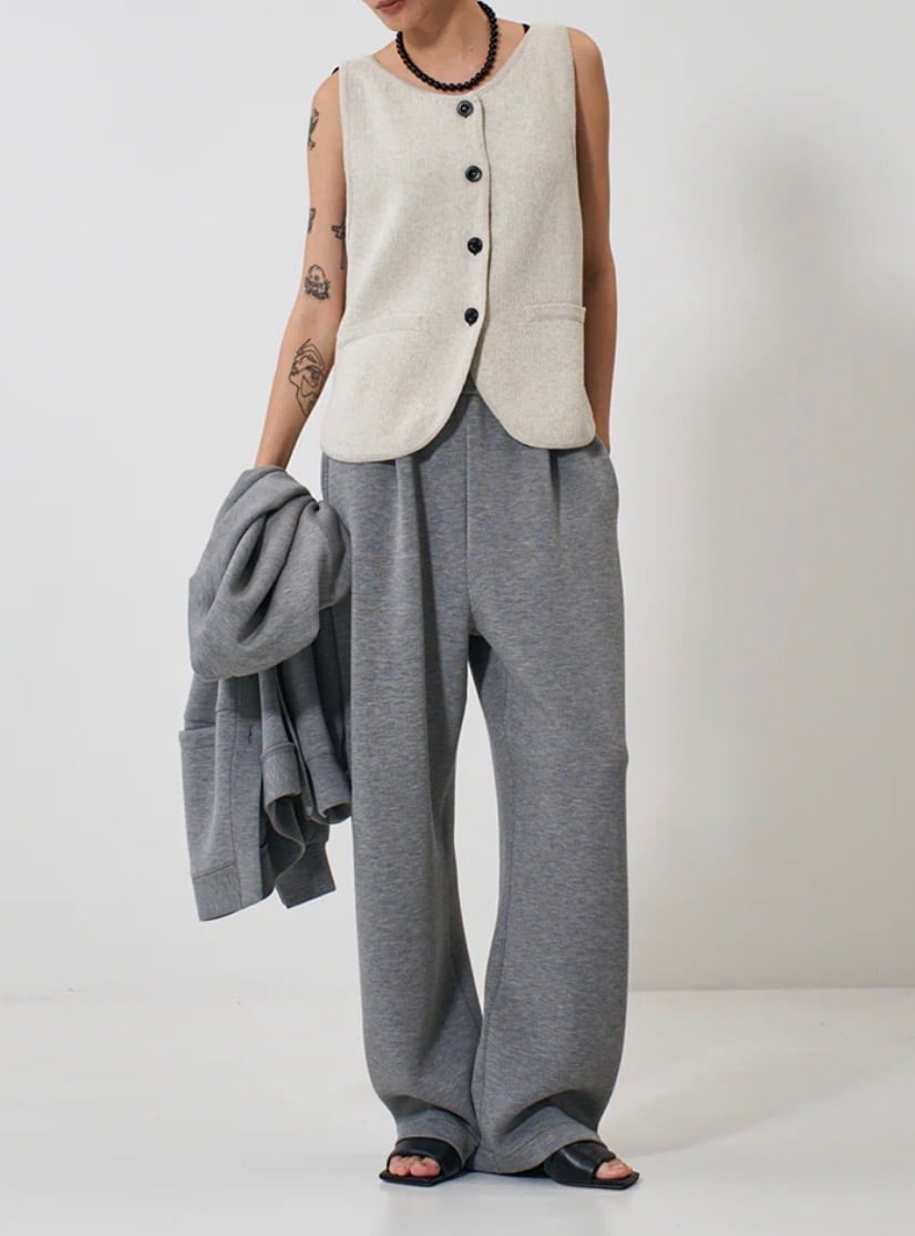 YENN 】 BOAT NECK KNIT VEST | valance 福井｜レディース セレクト
