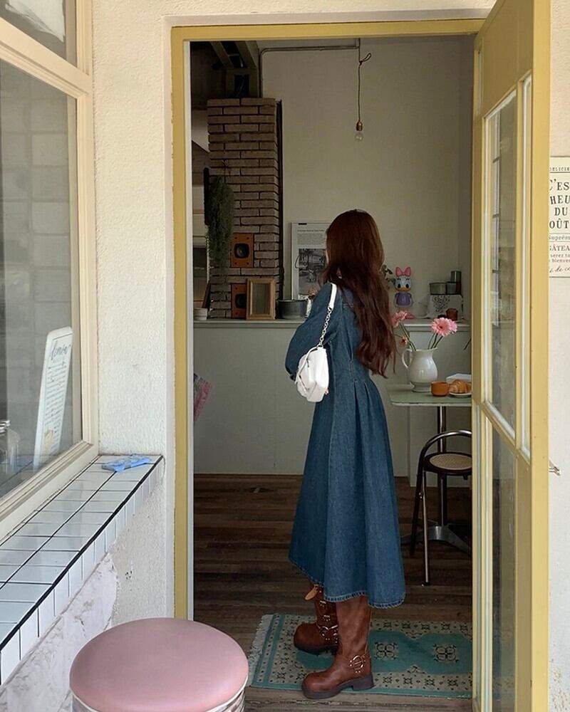 デニムロングワンピース D1157 | udresser