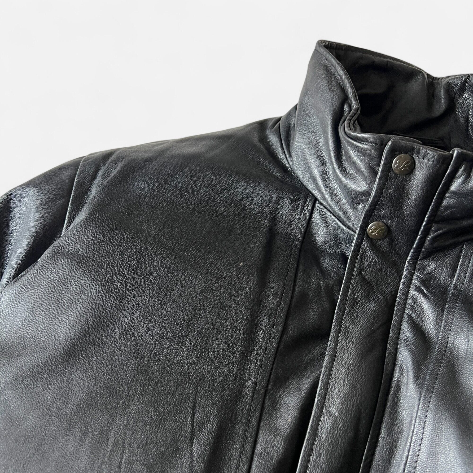 80s Eddie Bauer Leather Puffer Bomber Jacket XXL/Tall | assemble store