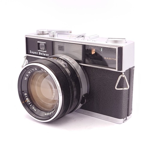 【整備済み】 MAMIYA Super Deluxe SEKOR 48mm F1.5 大口径 コンパクトフィルムカメラ