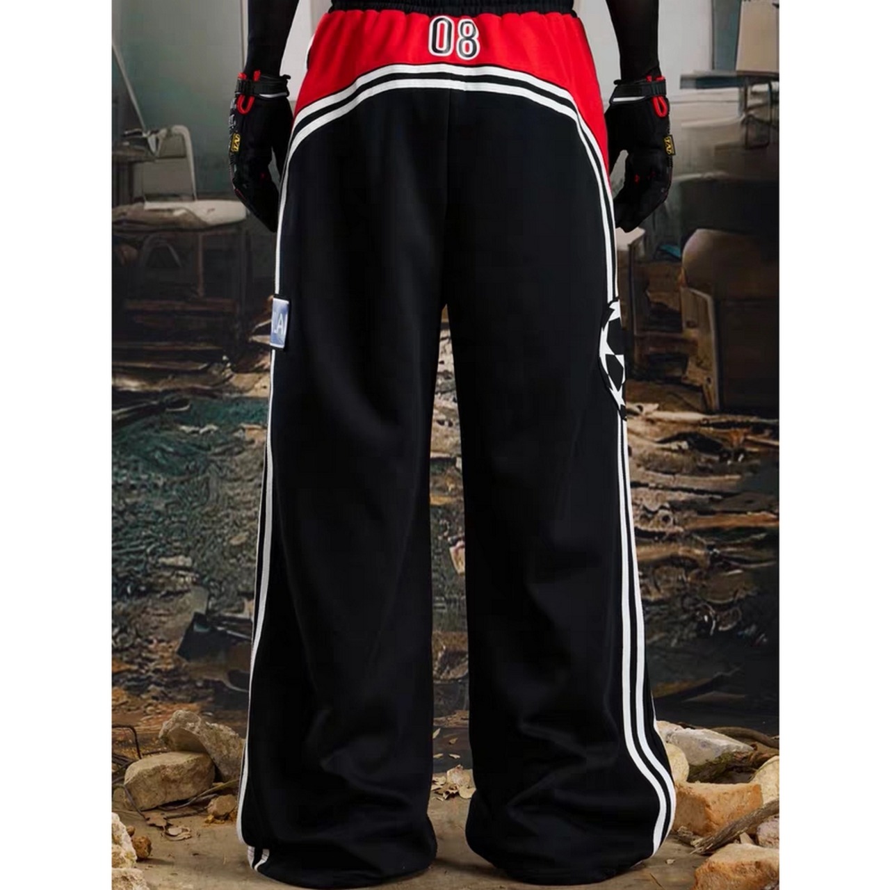 ストリート  1998フェイクレイヤード スウェットパンツ P372