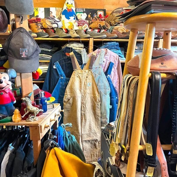 1点物◇USA製カーハートCarhartt裏地赤オーバーオール作業服US古着