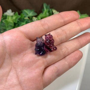 12.可愛いペア･小さいフローライトふくろう