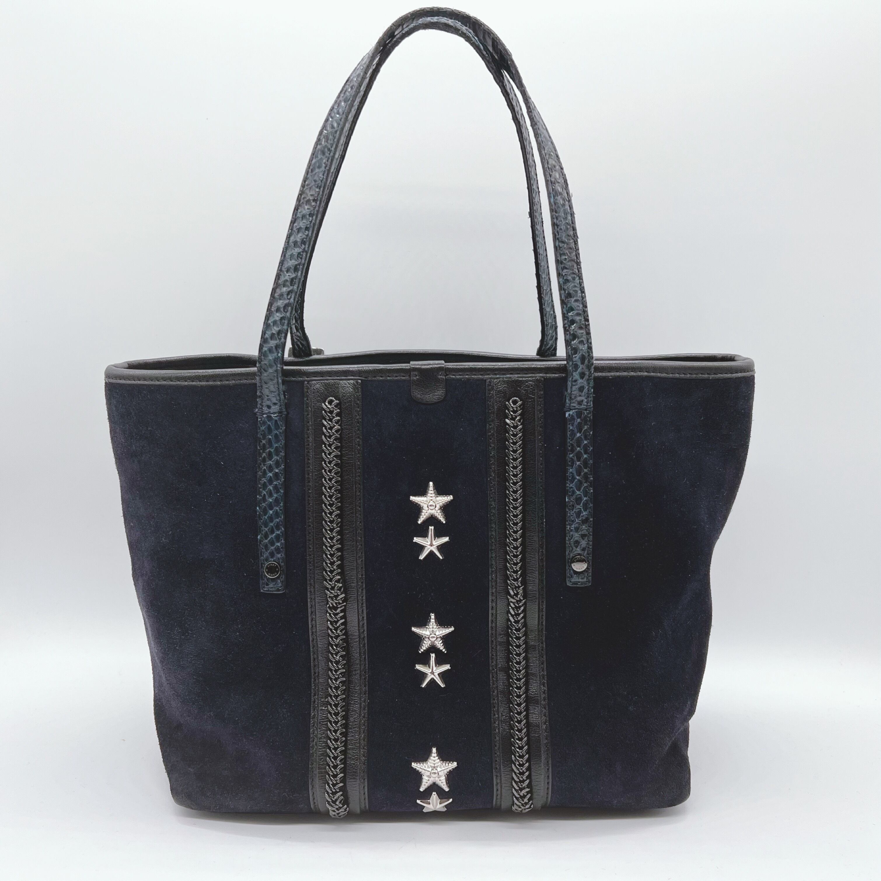 JIMMY CHOO ネイビー スタッズ ハンドバッグ JIMMY CHOO スター 