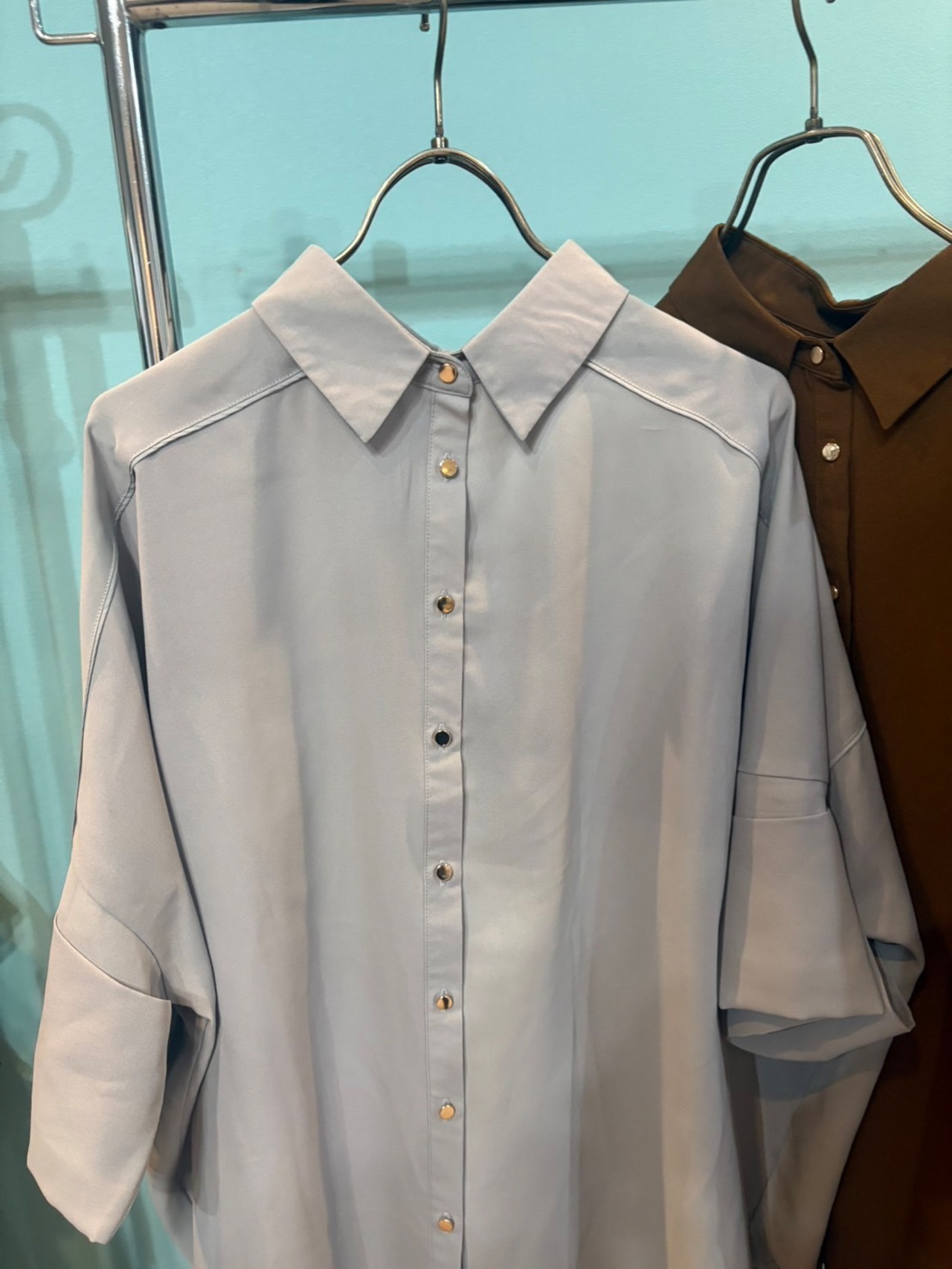 GALENA　ジョーゼットサークルシャツ　70060-4157