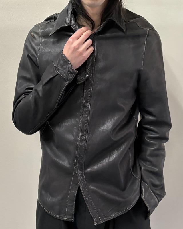 【GIORGIO BRATO】leather shirt jacket