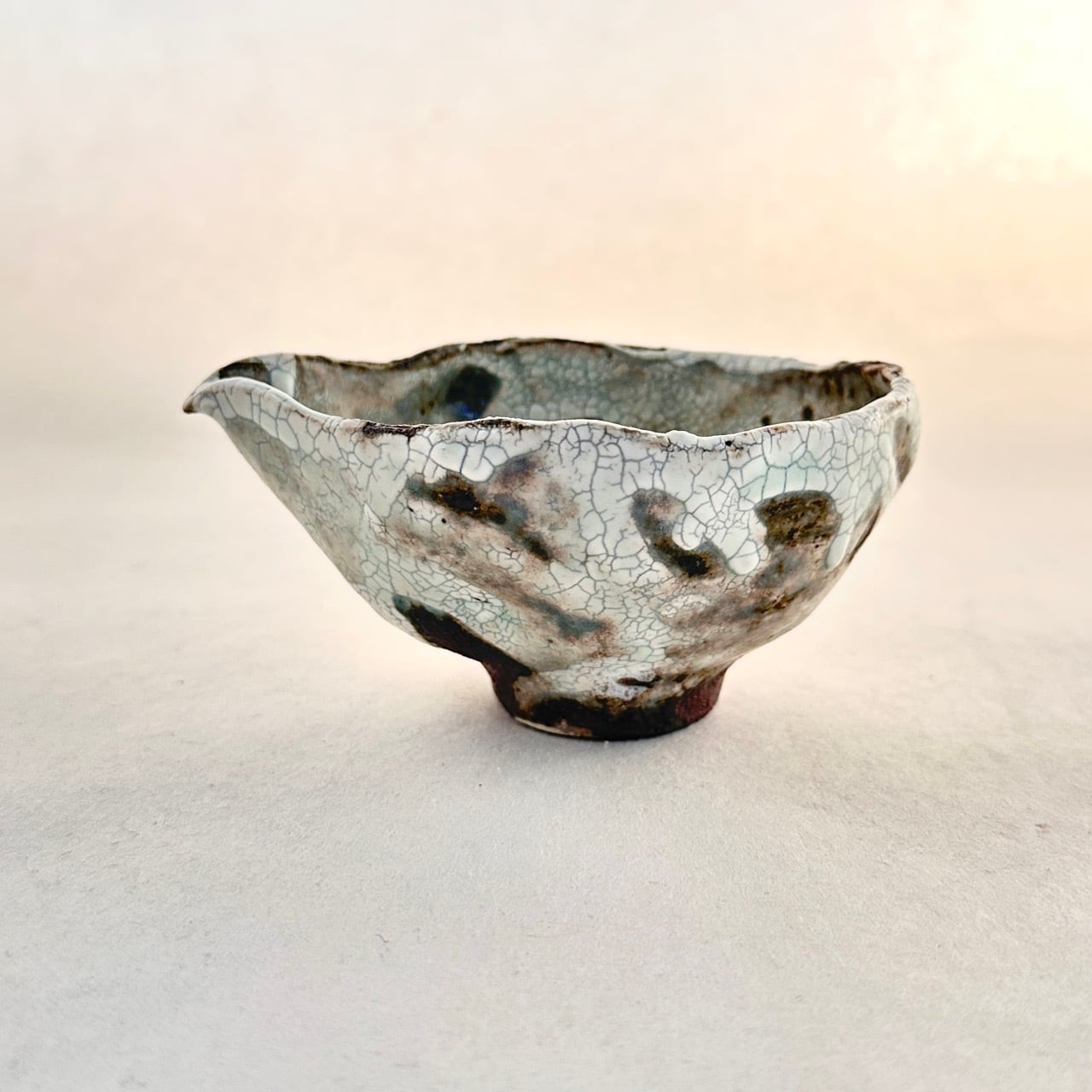 粉引渇水片口100cc【榛澤宏】