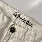 Be Ambition ビーアンビション スカル ドクロ ホワイトデニム パンツ ボトムス サイズ 34 /メンズ
