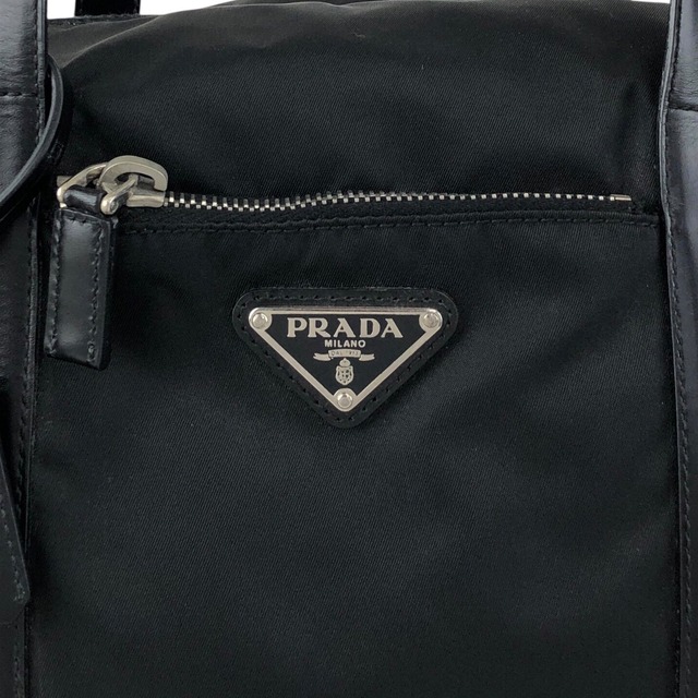 PRADA プラダ ハンドバッグ ブラック トライアングルロゴ ナイロン ミニボストン vintage ヴィンテージ オールド kg2zxs