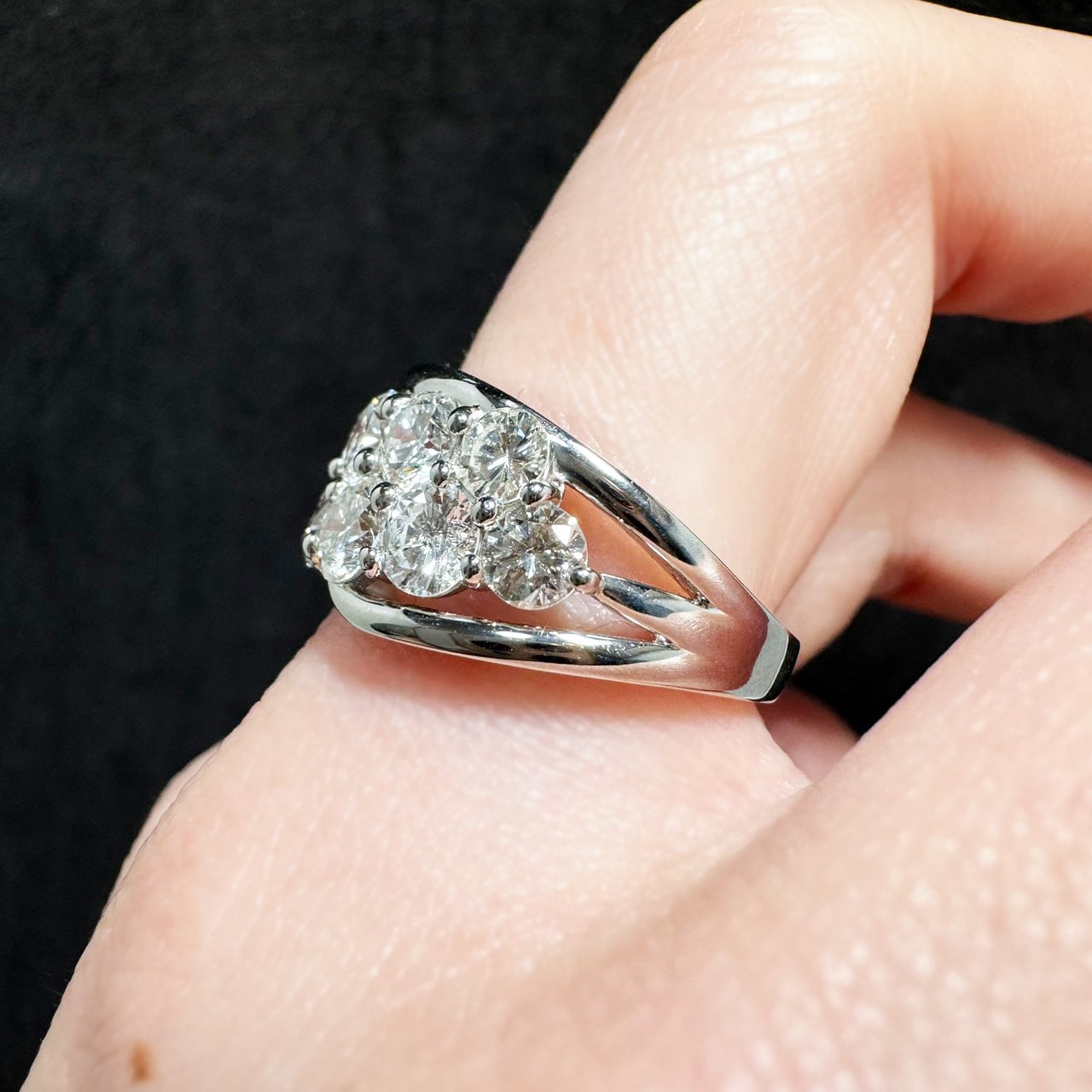 Pt900 2.237ct ダイヤモンド クラスター リング | カオキ | 日本最大級