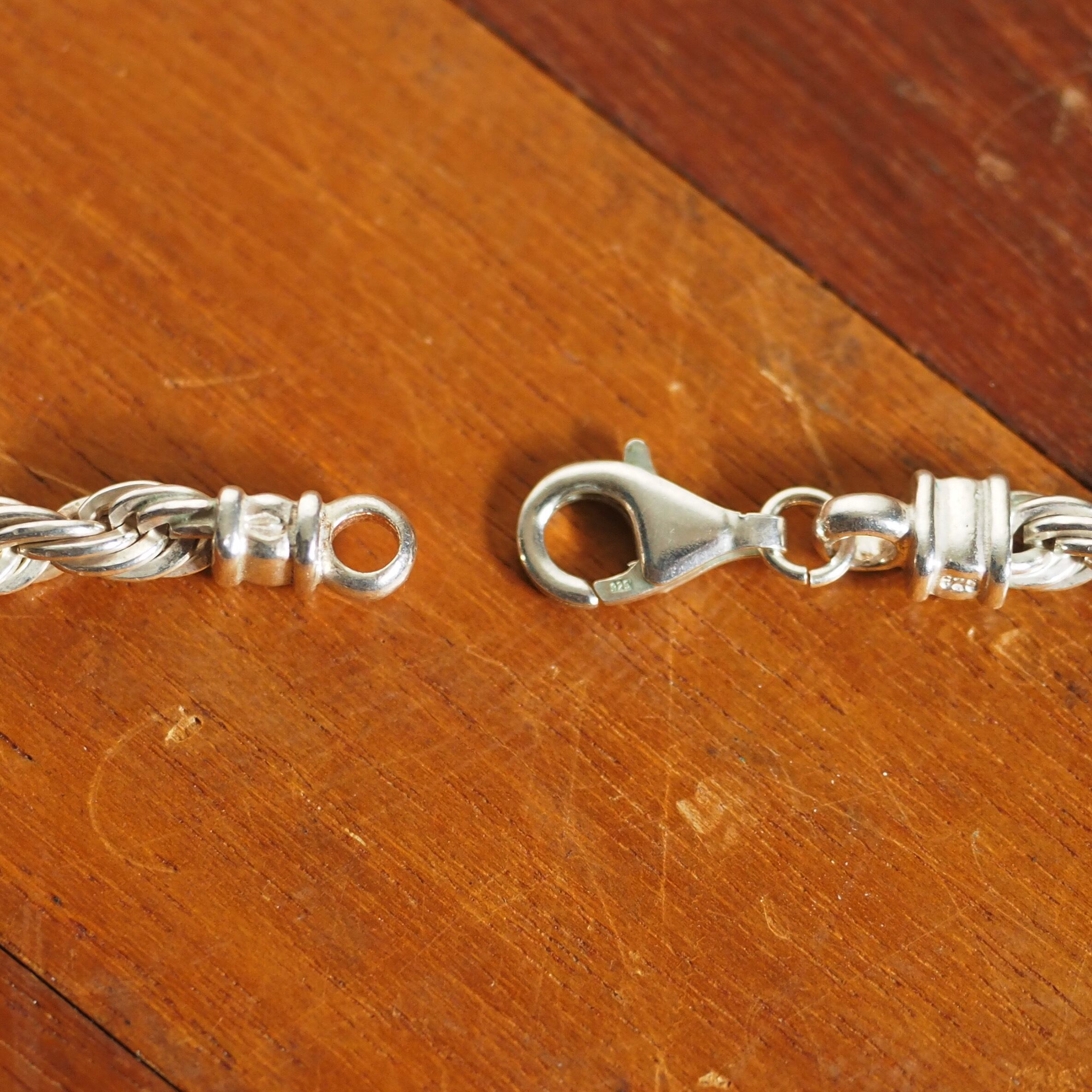 Vintage Silver Twisted Rope Necklace | nanika