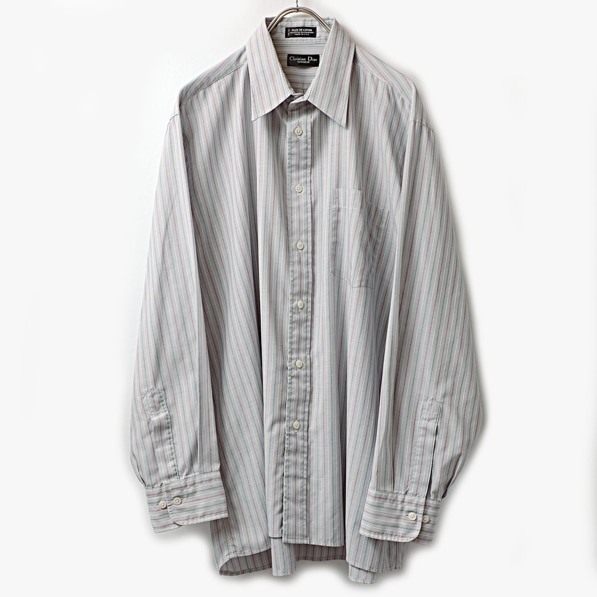 Dior ストライプ 長袖シャツ 90s Christian Dior MONSIEUR クリチャンディオール usa製 ストライプ