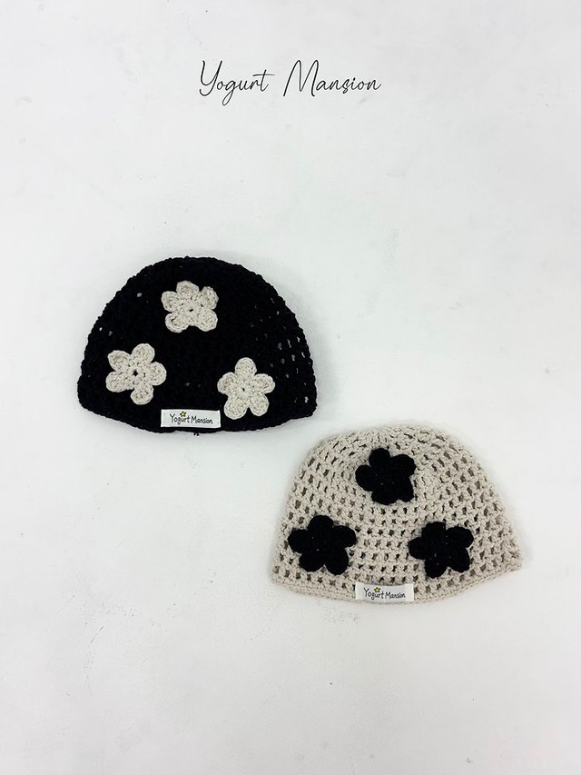 【取寄】yogurt mansion｜flower beanie｜フラワービーニー｜FREE｜kids｜26 autumn