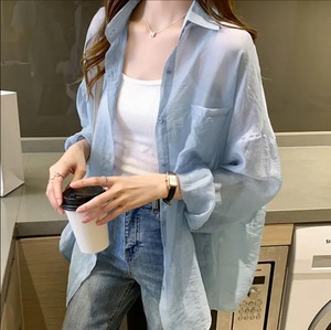 24NEW 長袖シアーシャツ 6color 韓国ファッション