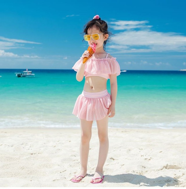 送料無料 水着 2点セット上下 女の子 スカート ワンピース スクール水着 キャップ 帽子あり 女児水着 子ども おしゃれ ピンク 100cm 110cm 1cm 130cm 140cm 150cm Nextcase