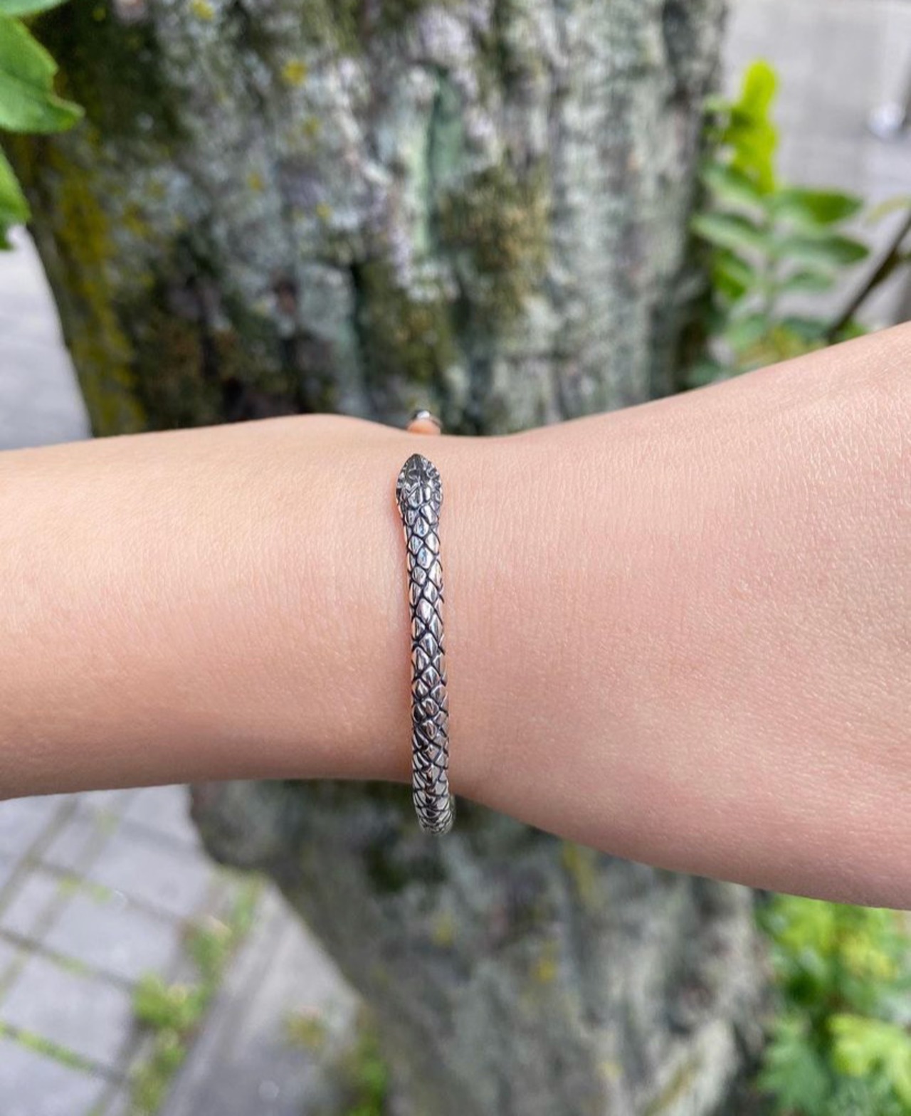 TWO HEADED SNAKE BANGLE BRACELET / スネークバングル