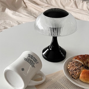 【USBタイプ】bent mushroom table lamp 2colors / ベント マッシュルーム テーブルランプ ムードライト ワイヤレス 無線 照明