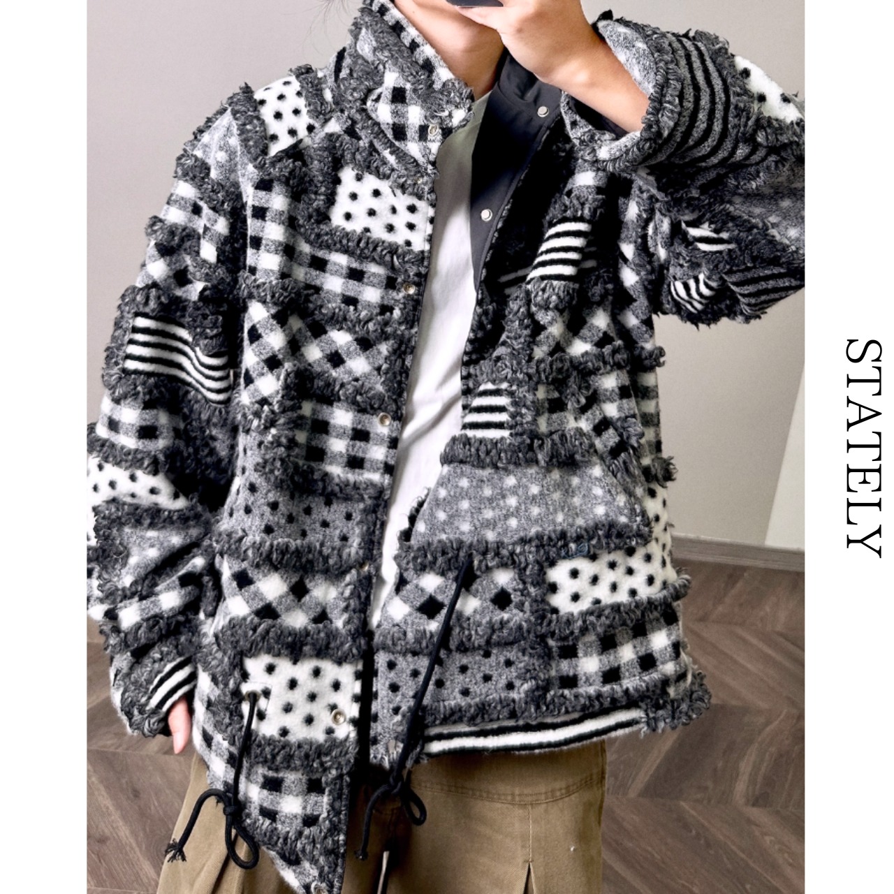 フリンジ Patchwork Jacket_O74・画像6