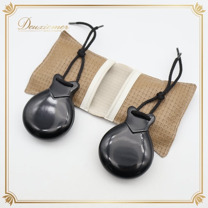 フラメンコ パリージョ カスタネット HERNANDEZ ブラック系 黒 小物