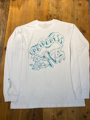 ★New! 　2023　「UNKINDNESS RABIT」LONGSLEEVE 【WHITE】