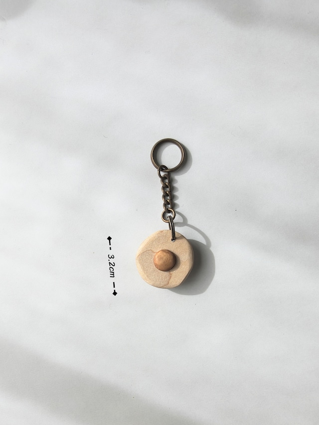 目玉焼き＆パンケーキ　木製キーホルダー