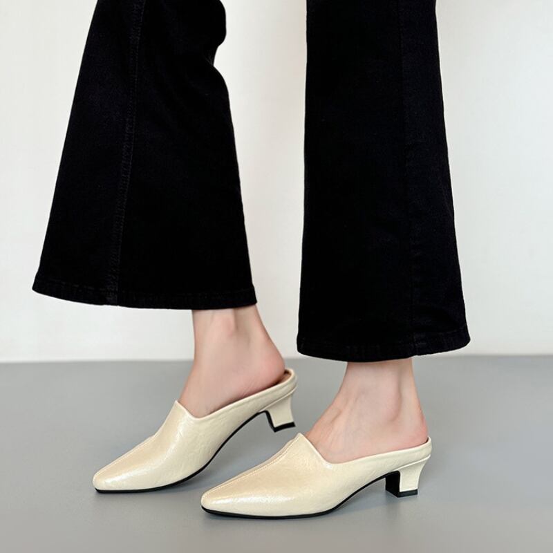 Square Toe Low Heel Mule ◆3color 204724